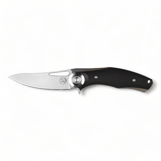 Tassie Tiger Knives Folding Knife - Black Handle