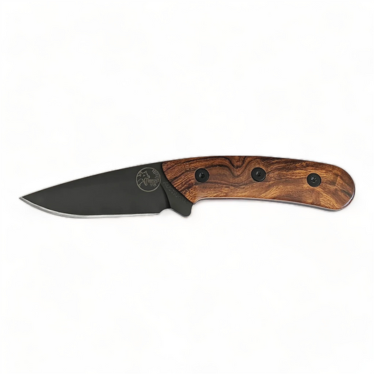 Tassie Tiger Knives Fixed Blade - Desert Ironwood Handle w/ Leather Sheath (Australian Made)